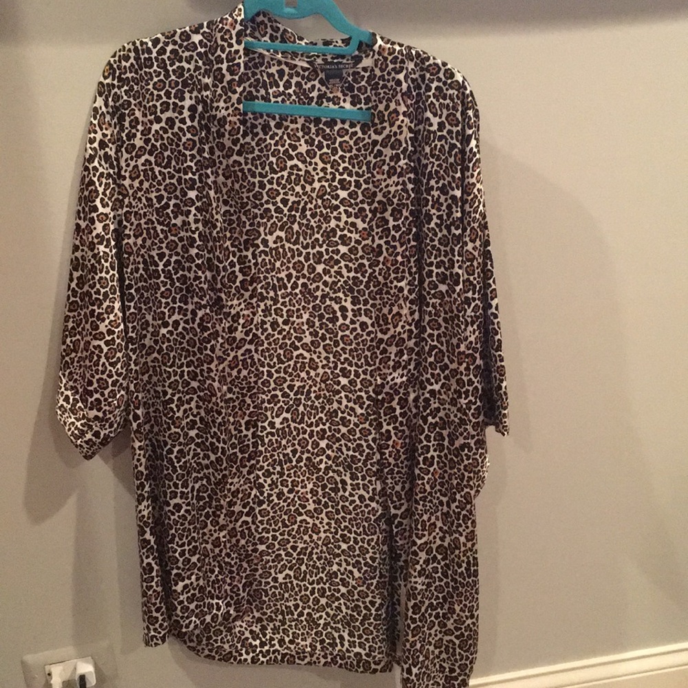 Victoria secret cheetah print silk robe